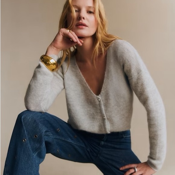 Sezane Sweaters - Sezane Gray Barry Cardigan - XXS